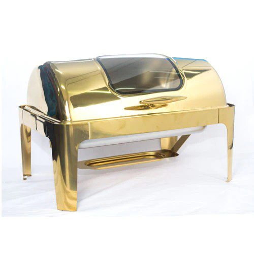 Gold Rectangular Chafing Dish with Window