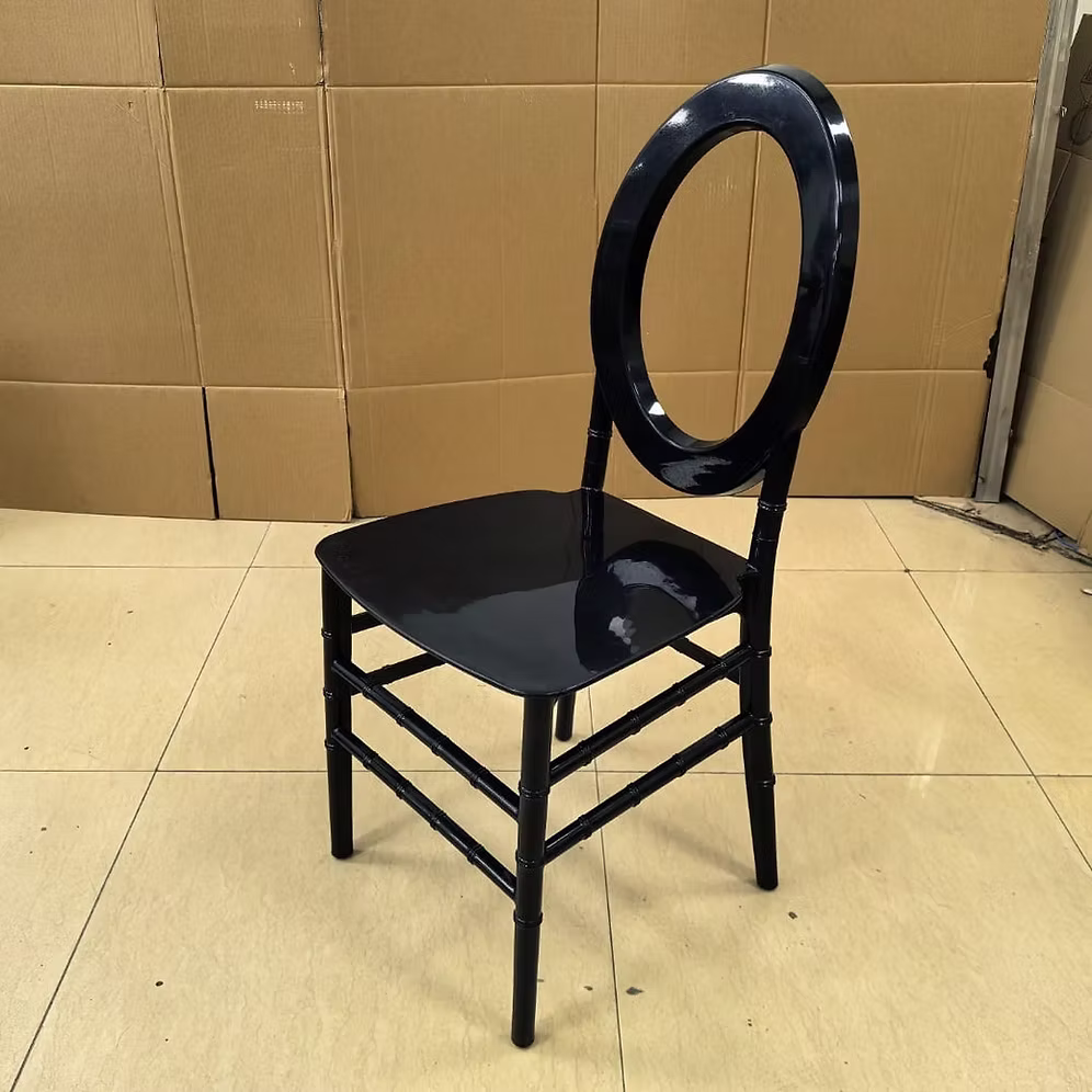 Plastic Black O-Back Chair