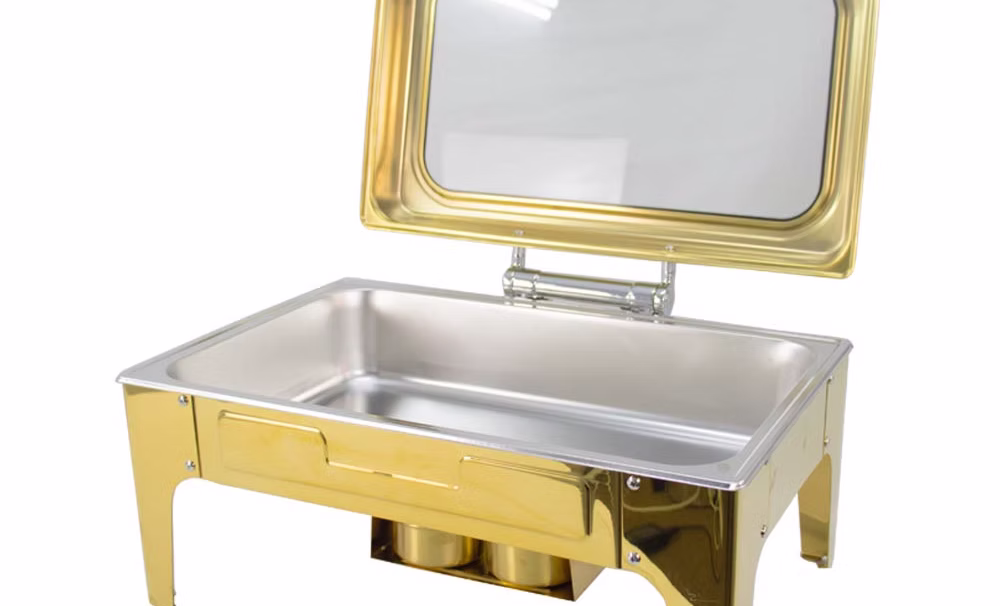 Rectangular Glass Top Chafing Dish